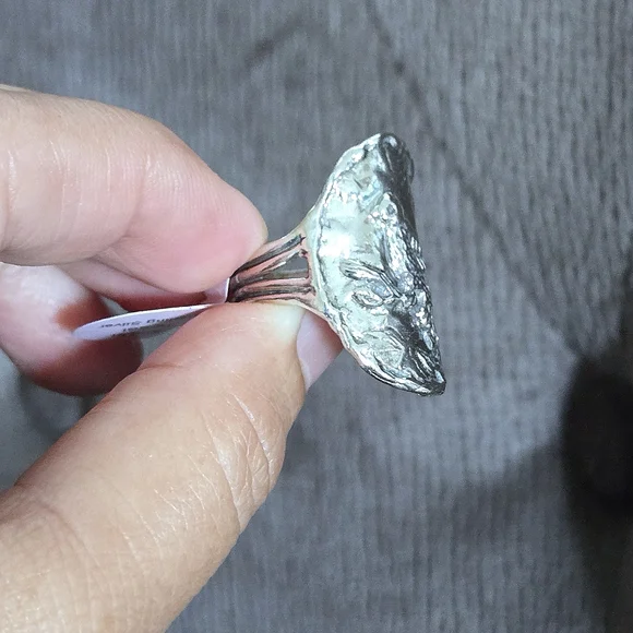 Noa Zuman Sterling Silver🤍 Embossed Bird🐦 Ring💍 - Picture 14 of 16